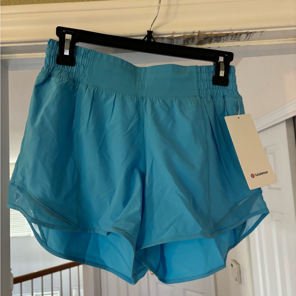 lululemon athletica Women's Aqua Athletic Shorts *INNER LINER IS CUT OUT